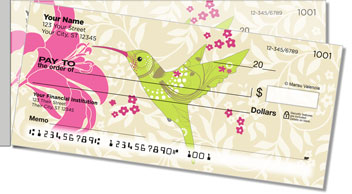 Floral Hummingbird Side Tear Design Checks