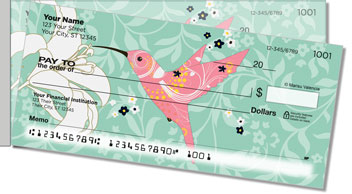 Floral Hummingbird Side Tear Theme Checks