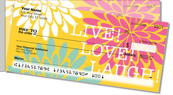 Mums in Bloom Side Tear Personalized Checks