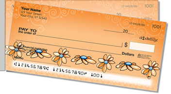 Orange Daisies Side Tear Theme Checks