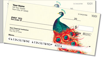Feather Frenzy Side Tear Personalized Checks