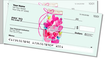 I Heart You Side Tear Personalized Checks