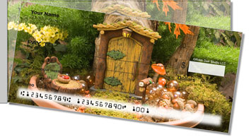Miniature Fairy Garden Side Tear Personalized Checks