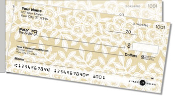 Lace Border Side Tear Design Checks