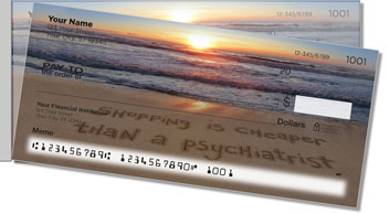 Quote Sand Scribbles Side Tear Personalized Checks