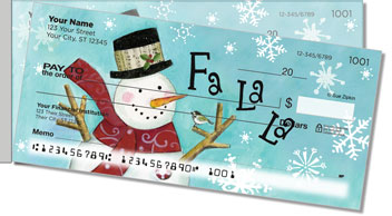Zipkin Snowmen Side Tear Personalized Checks