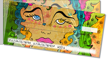 Valencia-Bruch Pop Art Side Tear Theme Checks