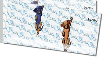 Dachshund Series Side Tear Design Checks