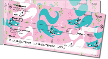 Swanky Kitten Side Tear Personalized Checks
