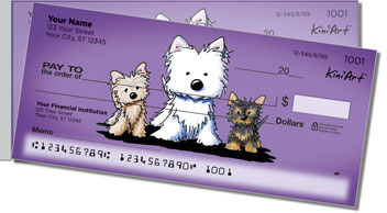 Terrier Friends 2 Side Tear Theme Checks