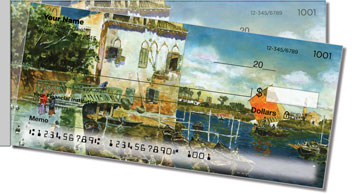 Serene Watercolor Side Tear Personalized Checks