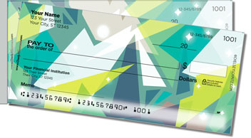 Geometric Sparkle Side Tear Personalized Checks