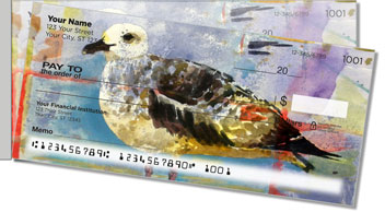 Mixed Media Birds Side Tear Personalized Checks