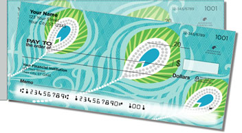 Peacock Feathers Side Tear Design Checks