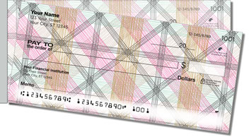 Textured Geometrics Side Tear Personalized Checks