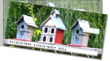 Country Birdhouse Side Tear Personalized Checks