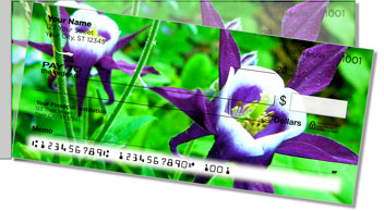 Purple Flower Side Tear Design Checks