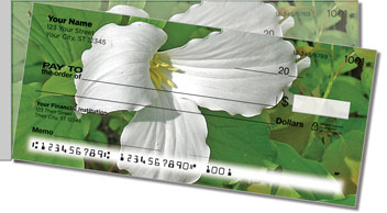 White Trillium Side Tear Design Checks