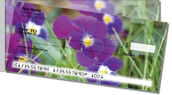 Vivid Violet Side Tear Personalized Checks