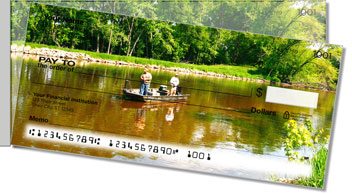 Gone Fishing Side Tear Personalized Checks