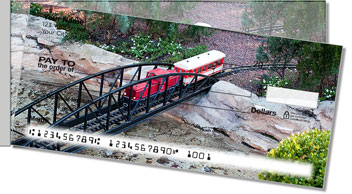Model Train Side Tear Personalized Checks