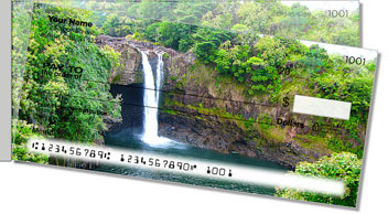 Waterfalls in Paradise Side Tear Personalized Checks