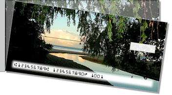 Tranquil Water Side Tear Design Checks