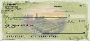 Tuscany Landscape Personalized Checks